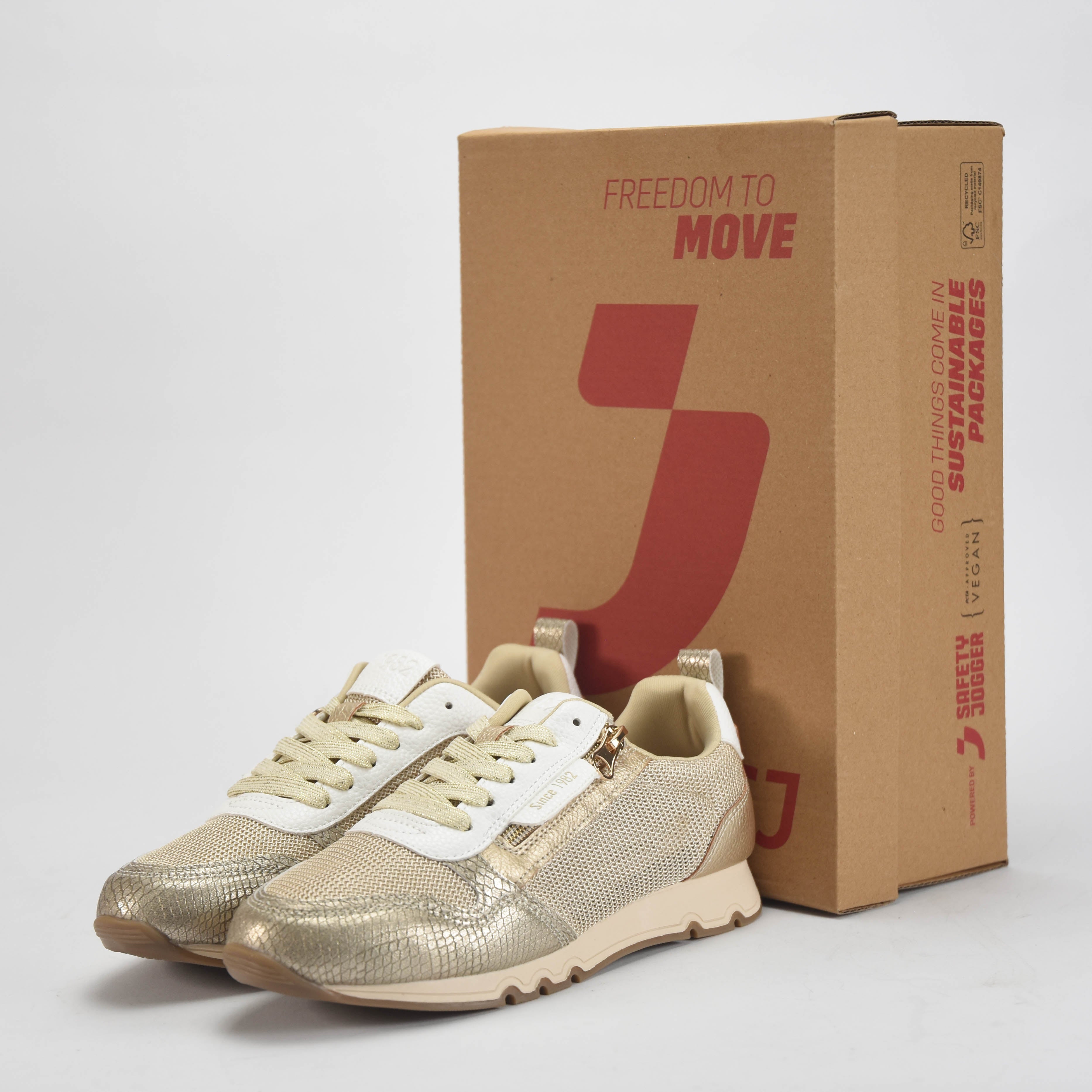 Safety Jogger Baskets Métallisées avec Zip Femme