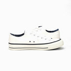 André Baskets Basses Toile Blanc Homme