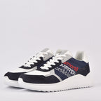 HARMONT AND BLAINE SCARPA UOMO CAMOSCIO  TEX FABRIC BLU  BIANCO  ﻿ 2