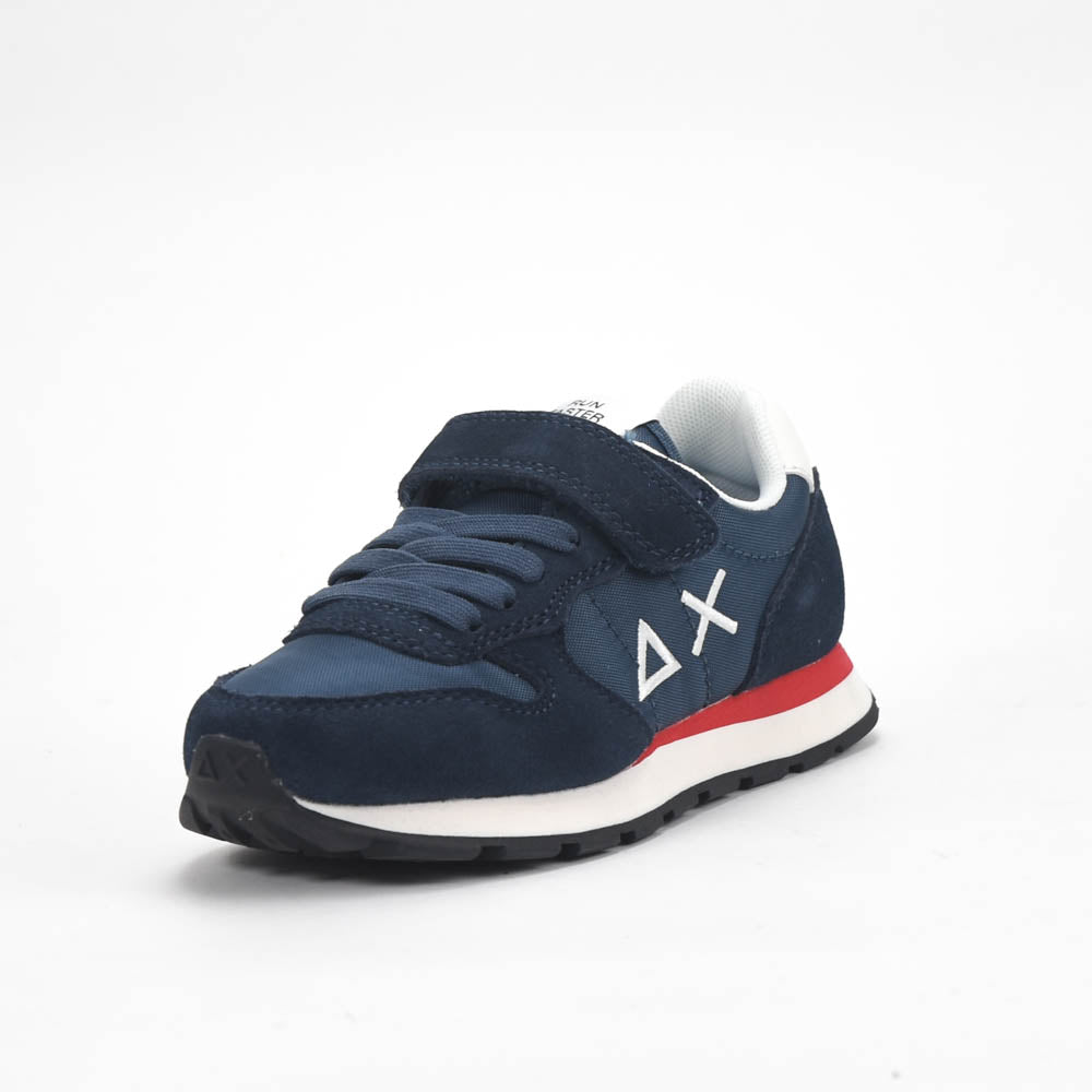 SUN68 Sneakers en Daim et Textile à Scratch pour Enfant
