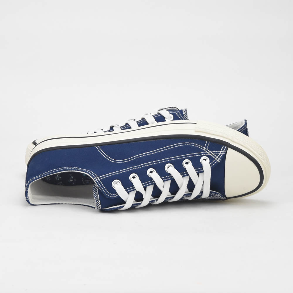 André Baskets Basses en Toile Bleu Marine Homme
