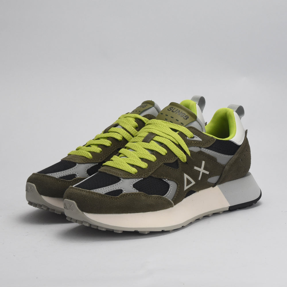 BASKET SUN68-JAKI-OUTDOOR-19-MILITAIRE﻿ 2