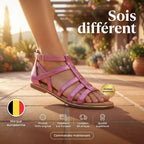 Kimland Sandales Fille Effet Métallisé Élégantes
