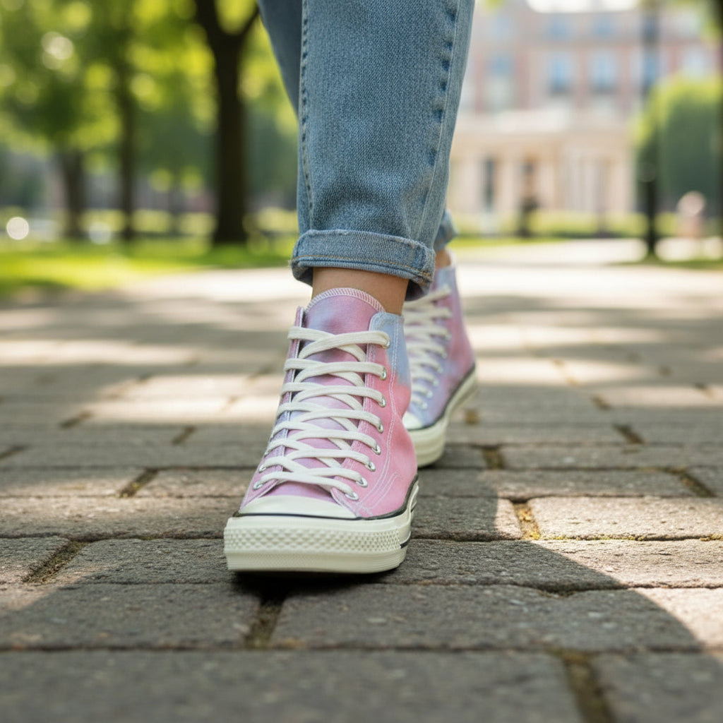 André Baskets Montantes Tie-Dye Pastel Femme