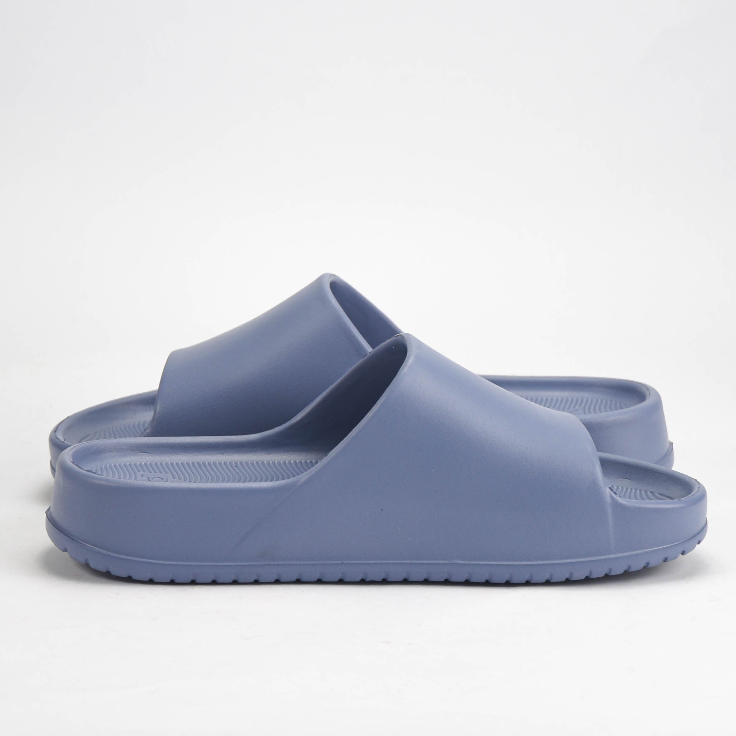 Peak Claquettes Slippers Confortables Bleu Gris Homme