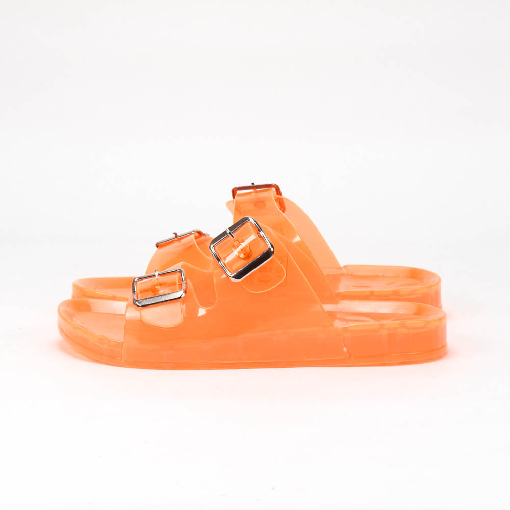 Kimland Sandales Translucides Orange Été Femme