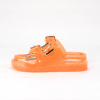 Kimland Sandales Translucides Orange Été Femme