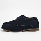 André Chaussures Derbies Élégantes en Toile Bleu Marine Homme
