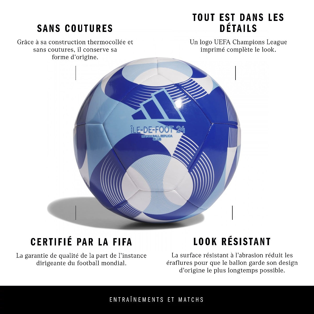 Adidas Ballon de Football Île-De-Foot 24 Club Performance Unisexe
