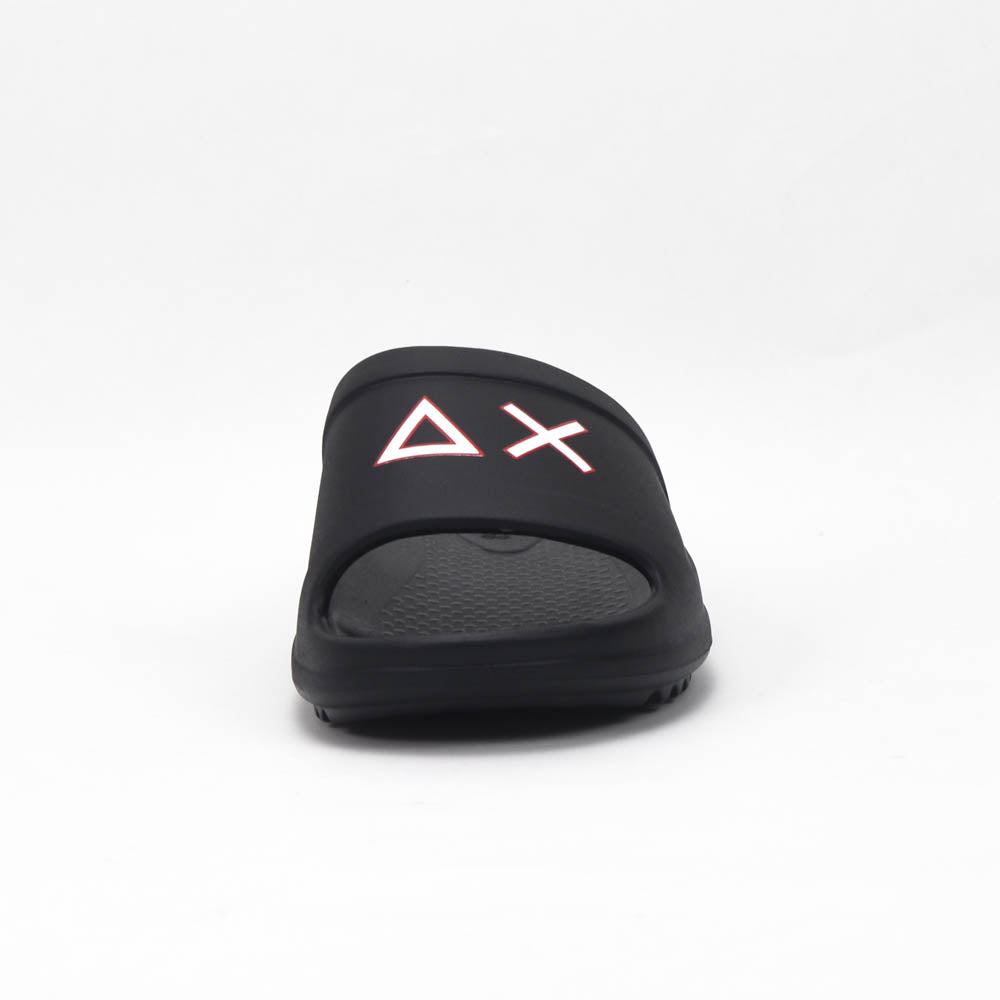 SUN68 Claquettes Logo Noir Confortable Homme