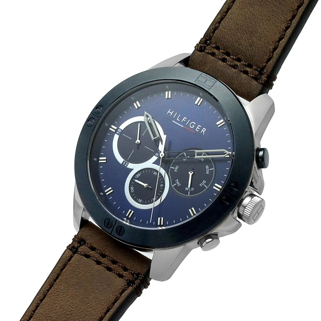 Tommy Hilfiger Montre Chronographe Bracelet Cuir Homme