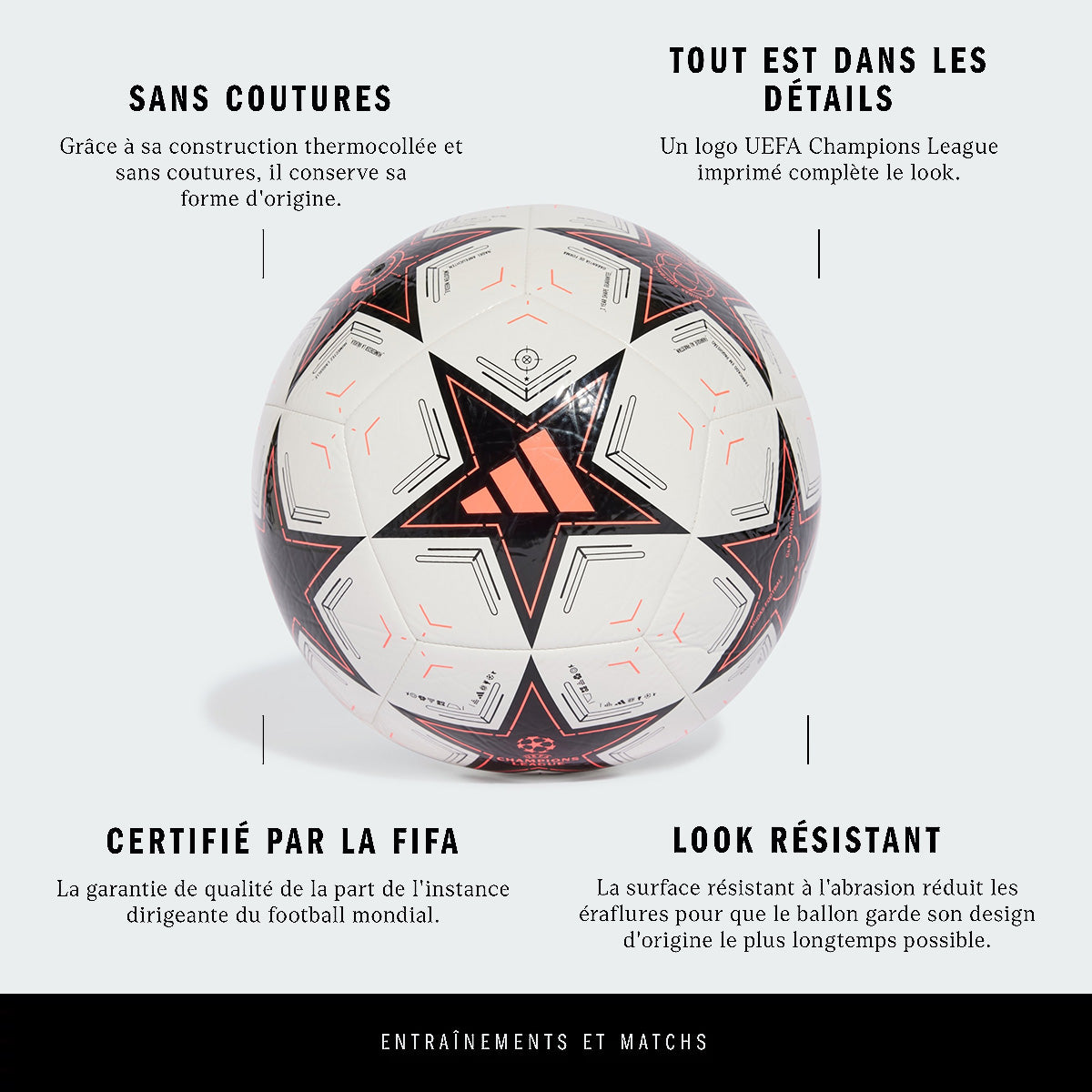 Adidas Ballon de Football UCL Club Entraînement Unisexe