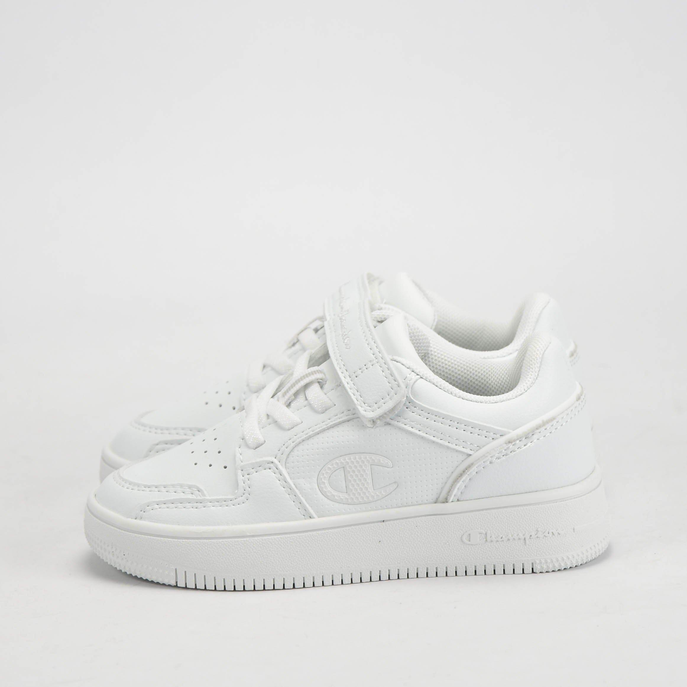 Champion Baskets Basses Blanches à Velcro Enfant