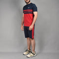 HARD1 Ensemble Sportswear Bicolore Bleu et Rouge Homme