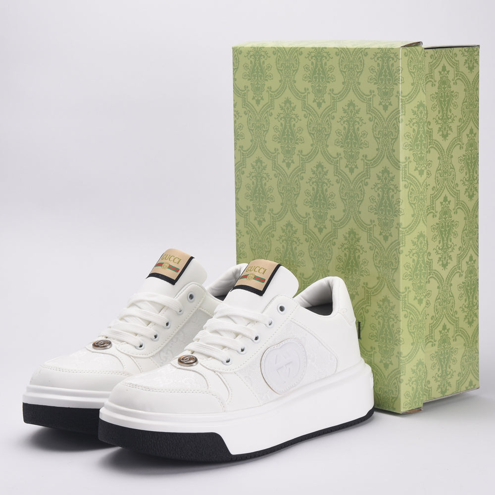Baskets Plateforme Blanches Style Luxe Femme