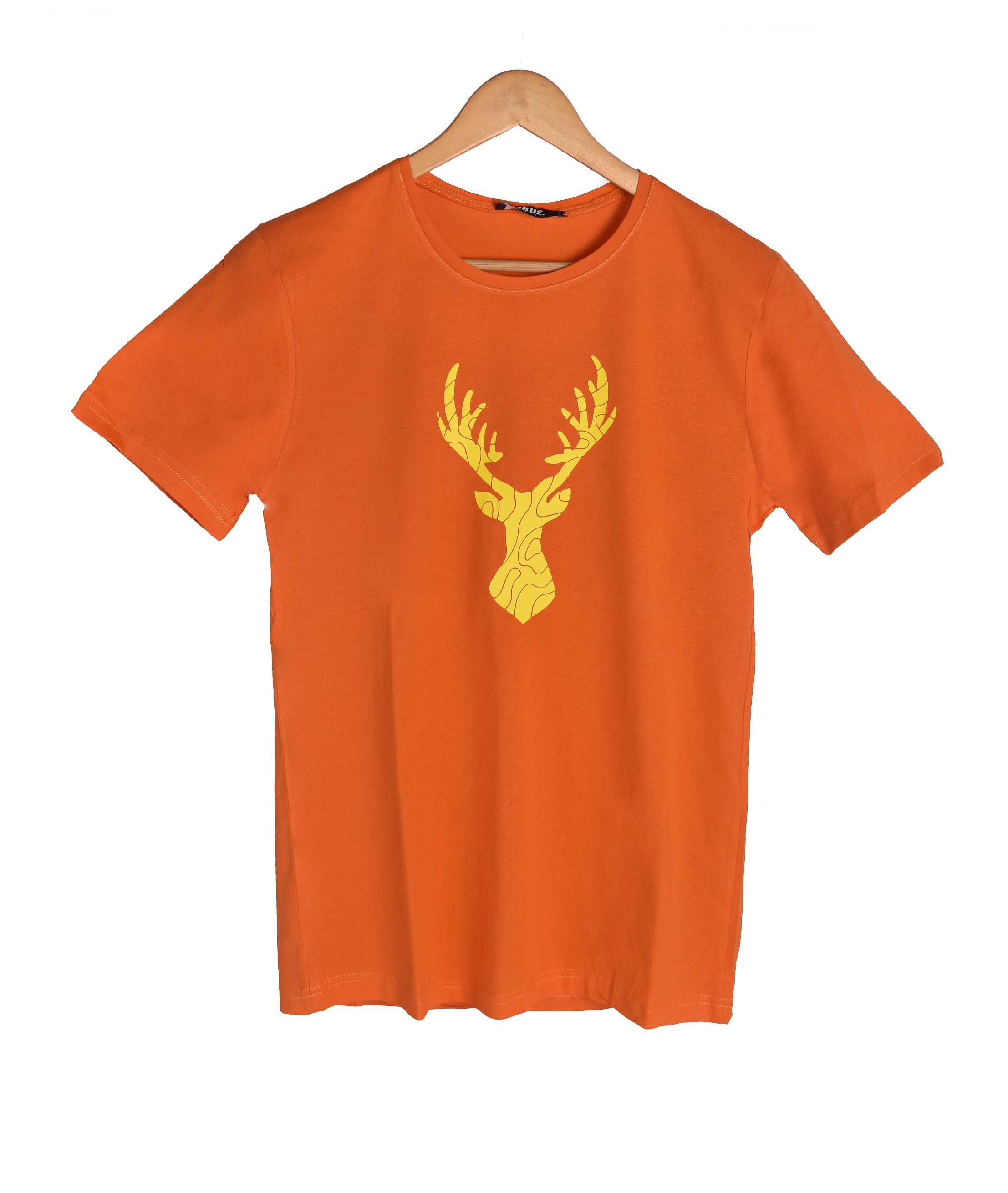 T-shirt ORANGE LOGO JAUNE MOTIF CERF