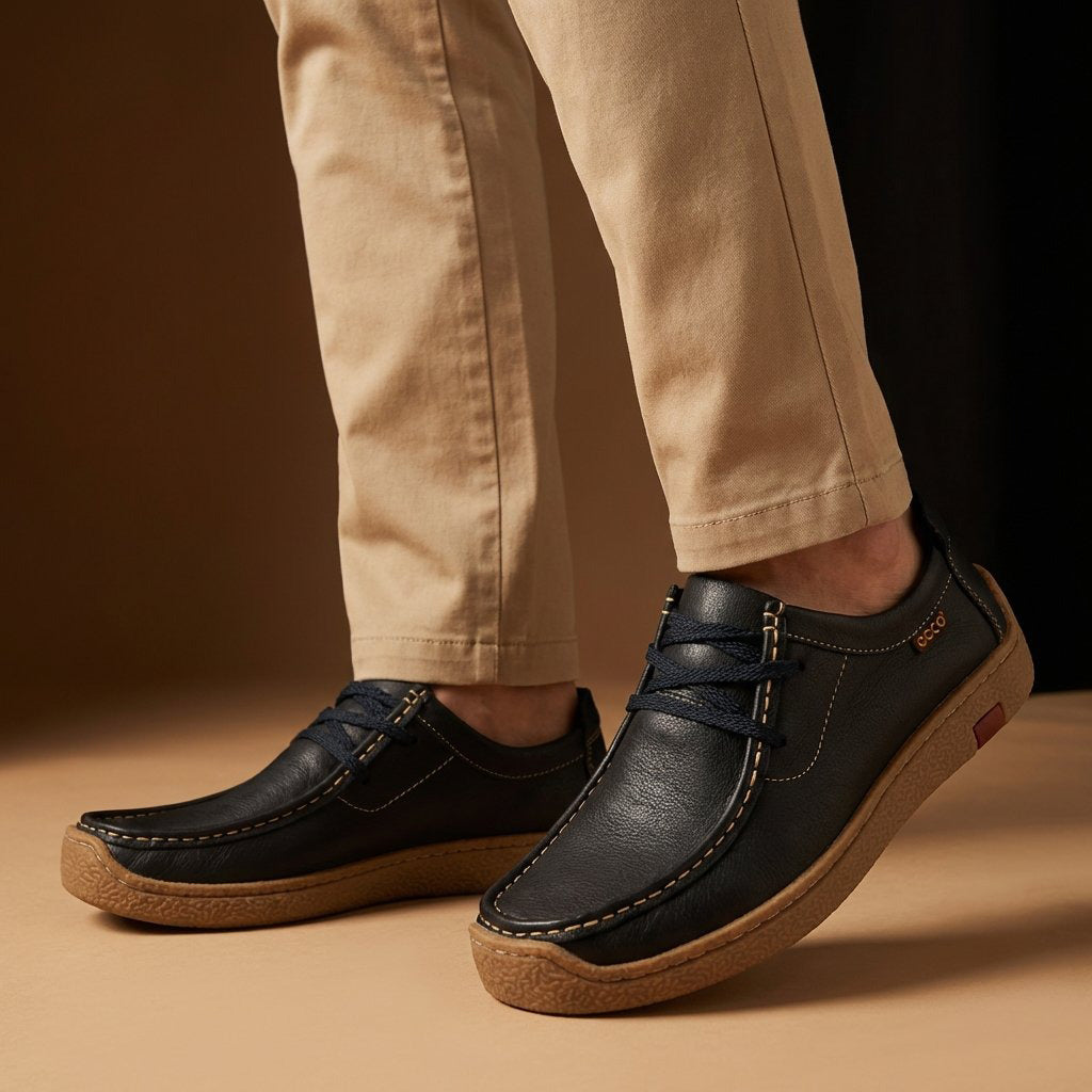ECCO Mocassins Casual en Cuir Souple Homme