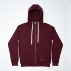 Milano Sweat à Capuche Zippé Bordeaux Homme
