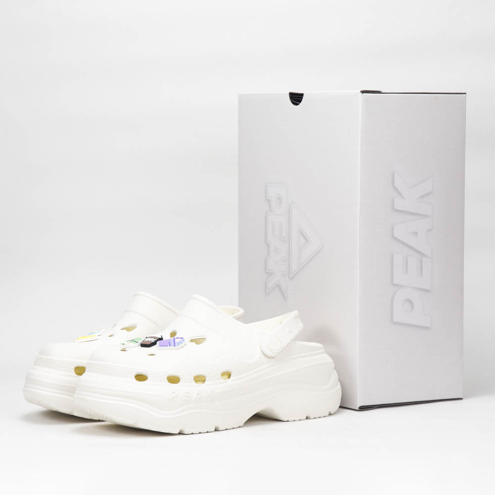 Peak Sabots Plateforme Confortables Blanc Femme