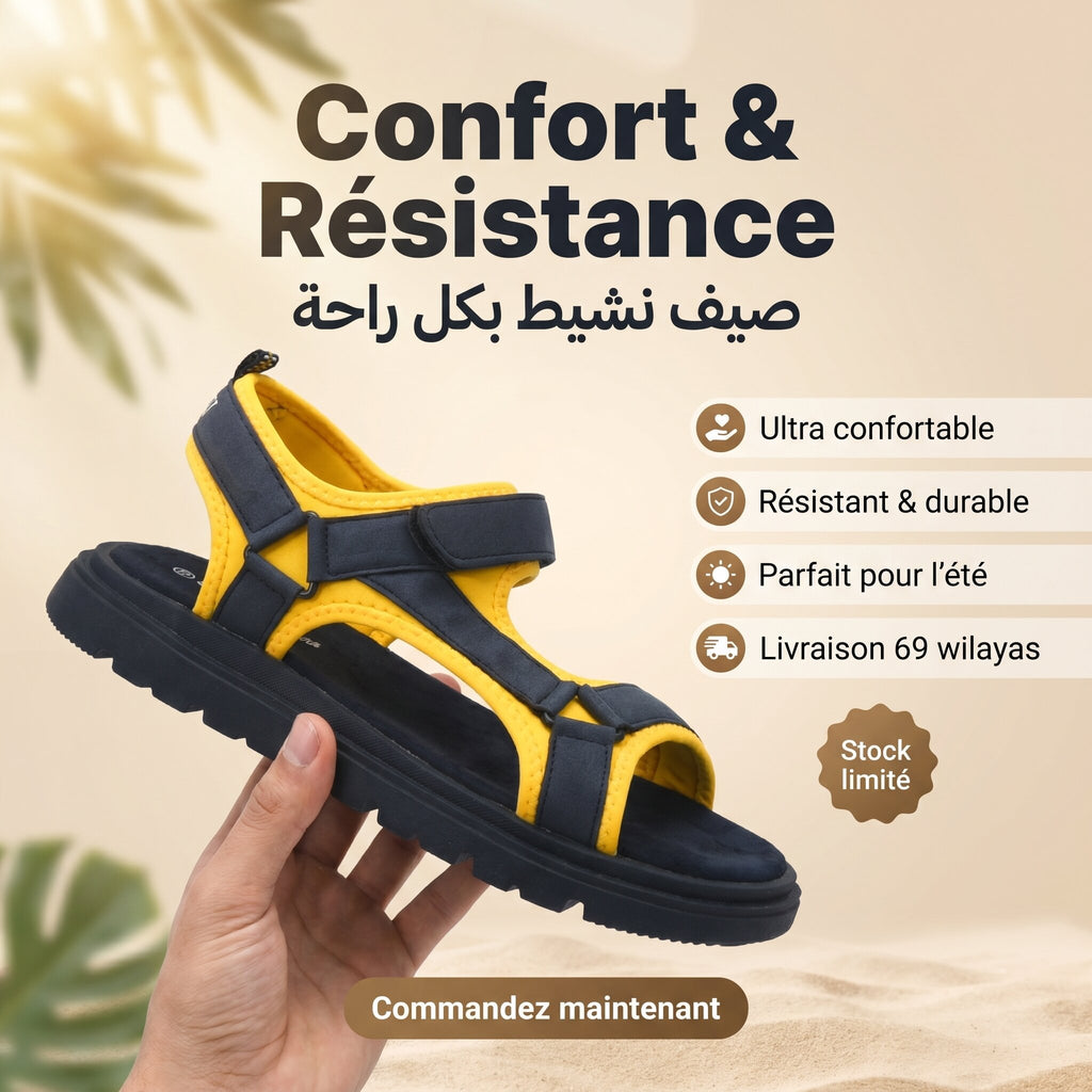 Kimland Sandales Confortables à Scratch Enfant