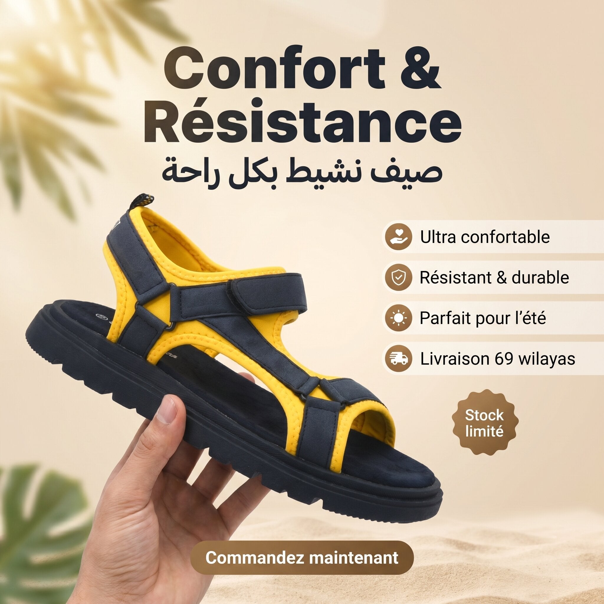 Kimland Sandales Confortables à Scratch Enfant
