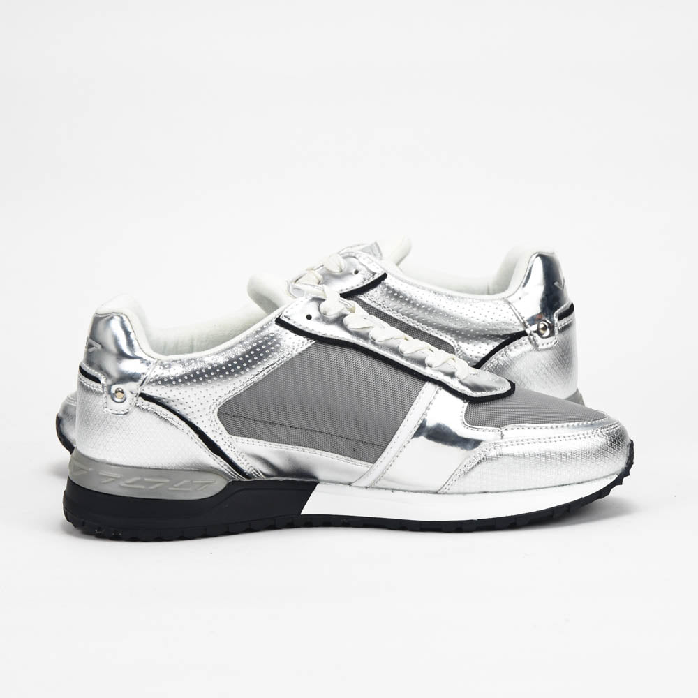 VO7 Baskets Sneakers Style Urbain Argenté Homme