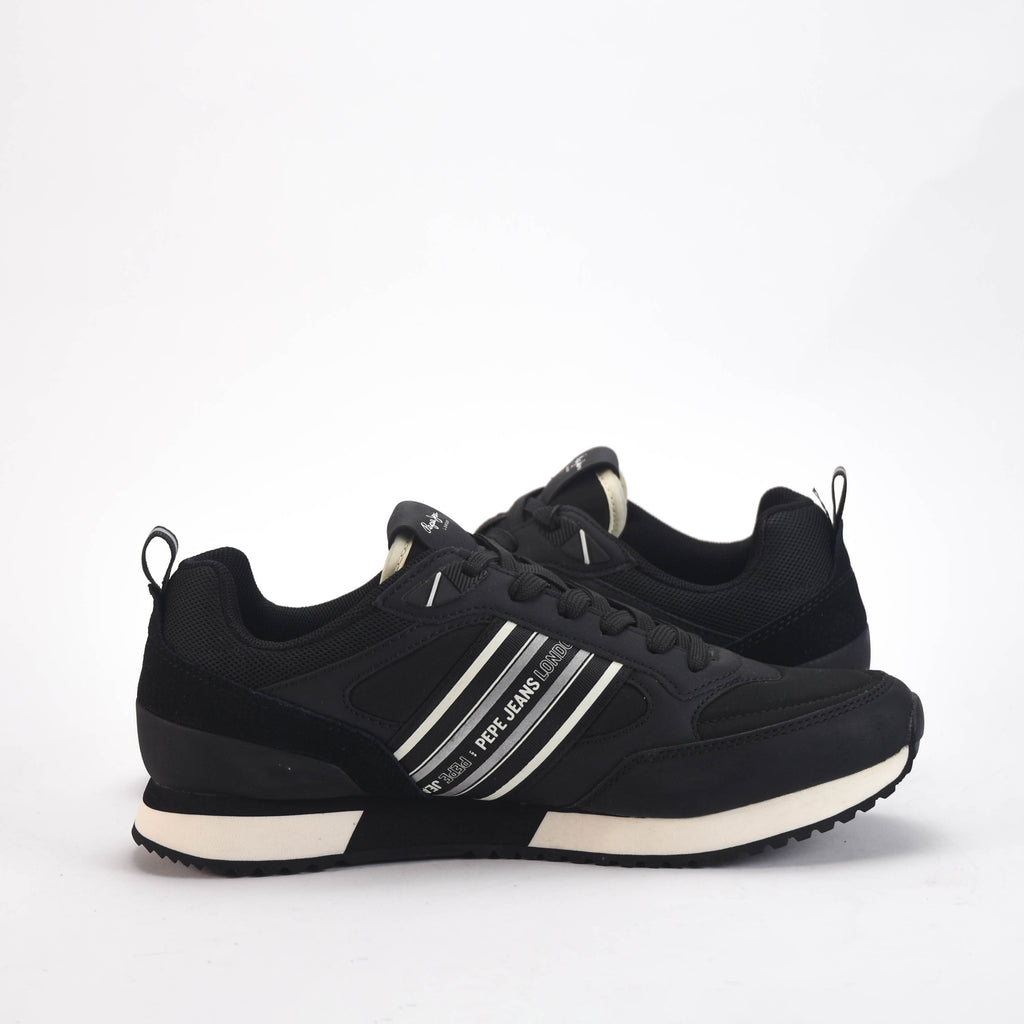Pepe Jeans Baskets Basses Style Rétro Homme Noir