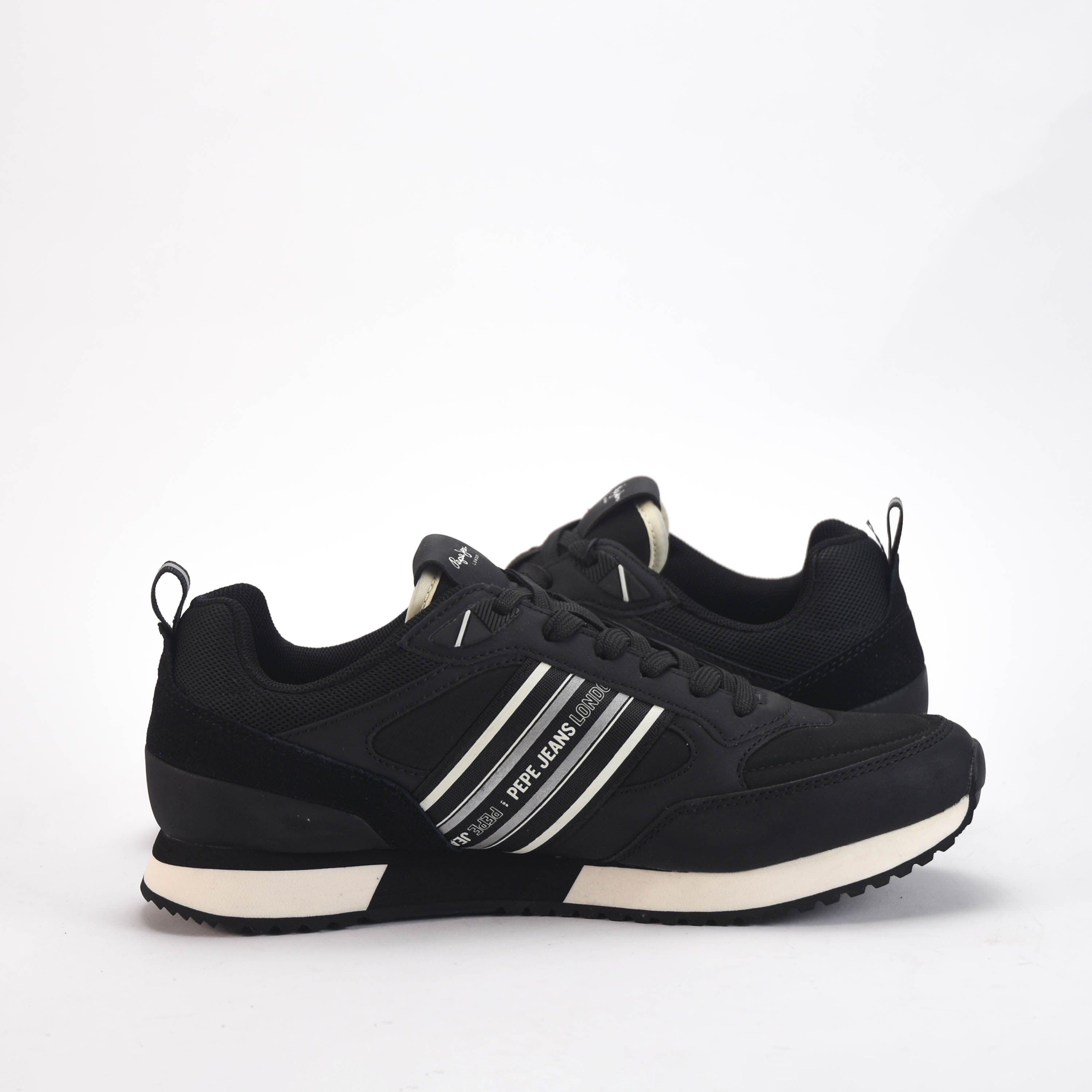 Pepe Jeans Baskets Basses Style Rétro Homme Noir