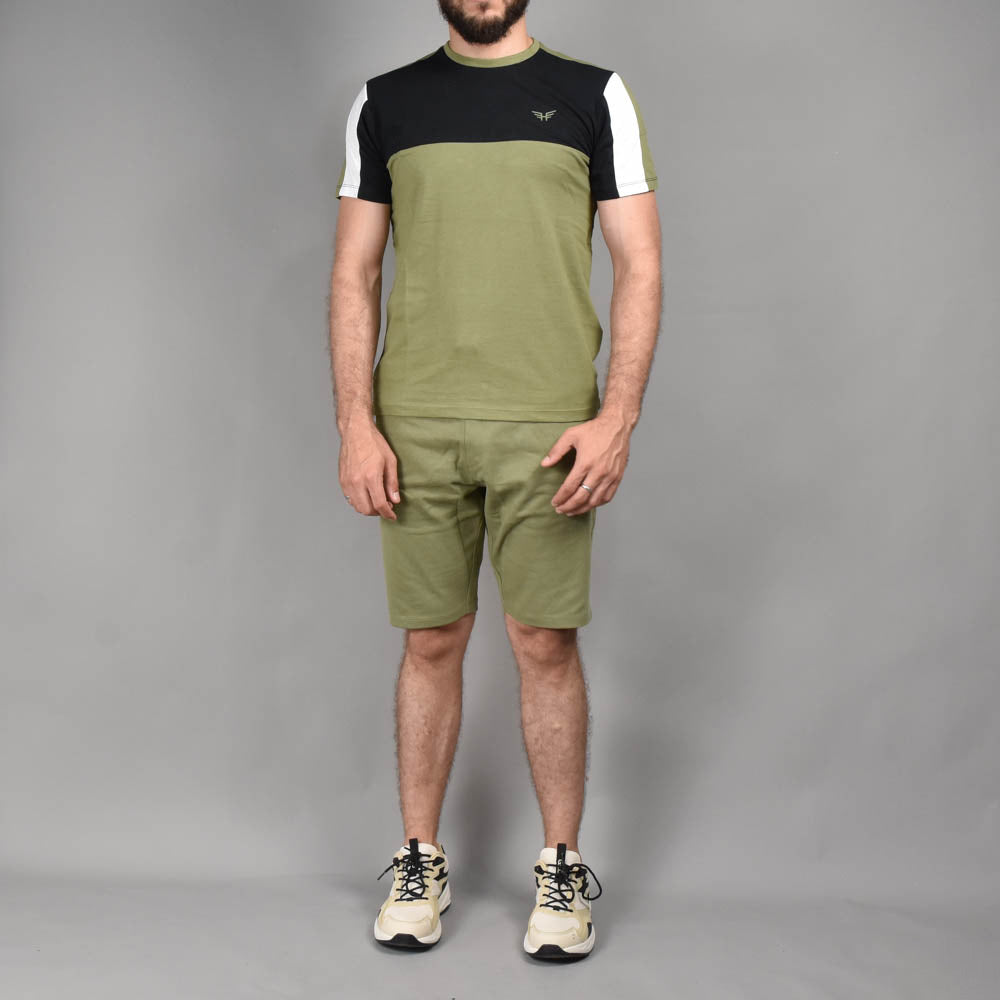 HARD1 Ensemble Été Décontracté Color-block Homme