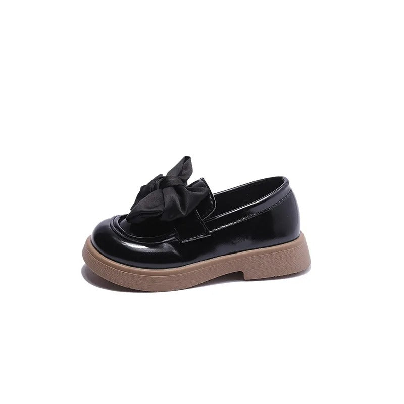 Kimland Mocassins Noir à Nœud Élégants Fille