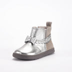 Chicco Bottines Argentées à Nœud pour Fille