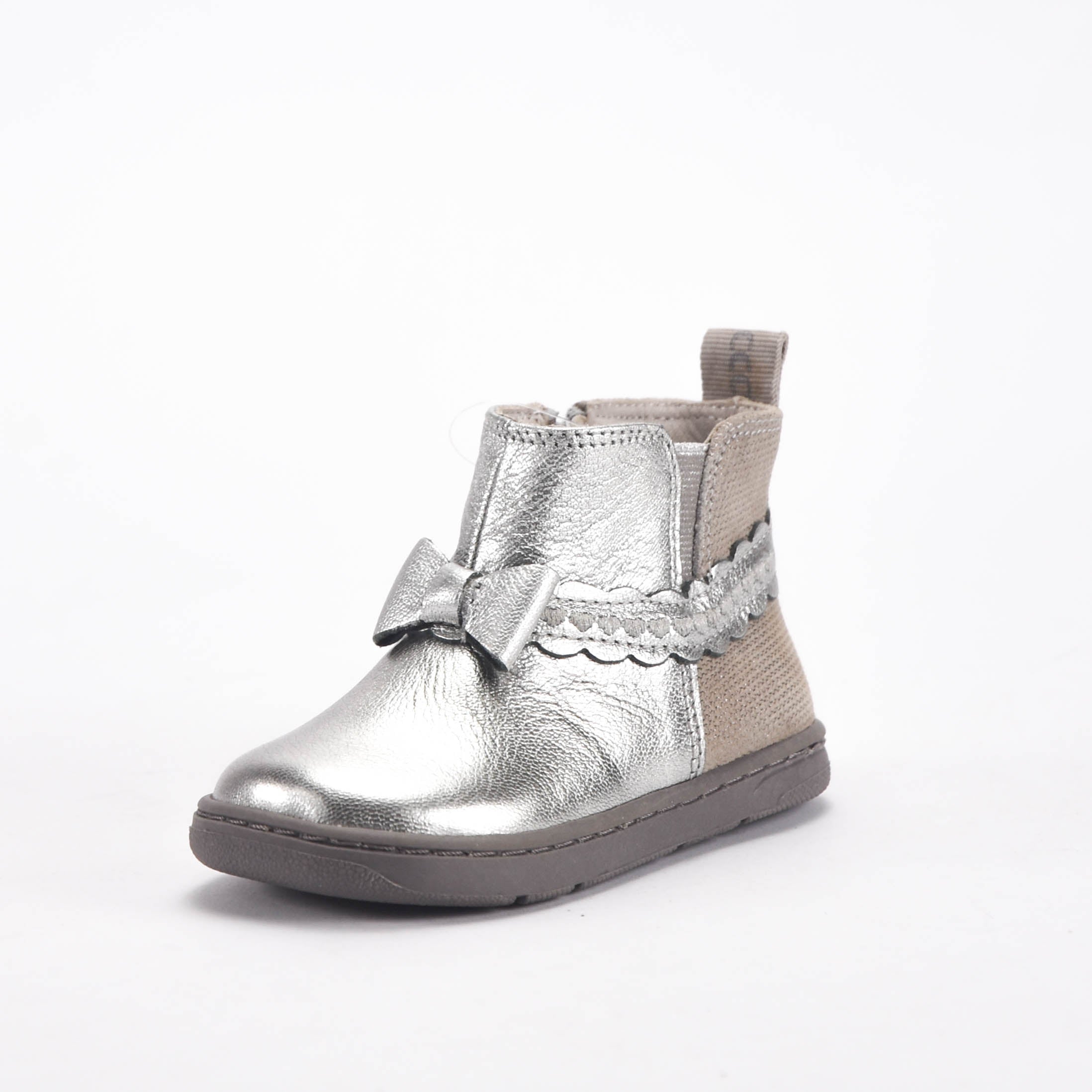 Chicco Bottines Argentées à Nœud pour Fille