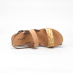 André Sandales Plates Cuir et Tressées Femme