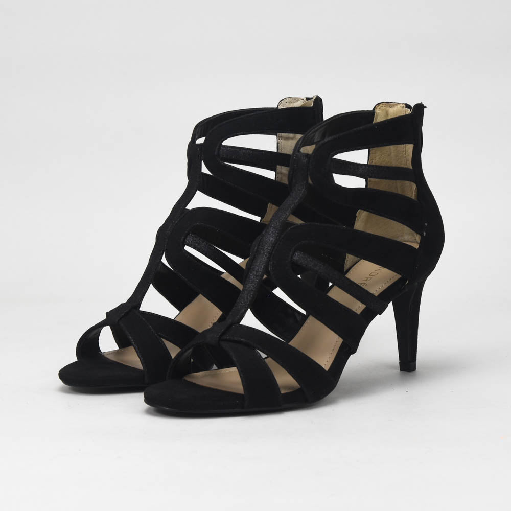 André Sandales à Talons Noir Élégantes Femme