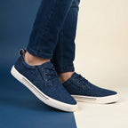 André Baskets en Toile Denim Style Décontracté Homme