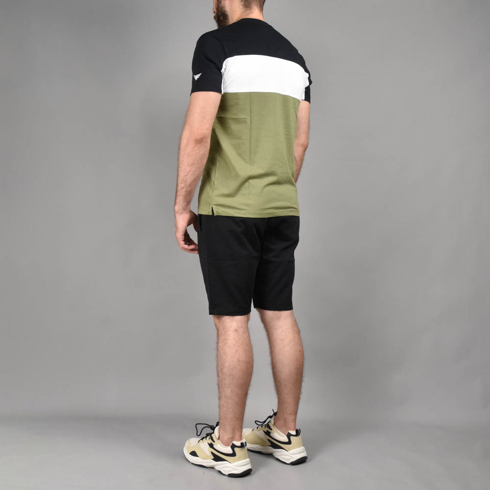 HARD1 T-shirt Tricolore Design Moderne Homme