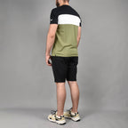 HARD1 T-shirt Tricolore Design Moderne Homme