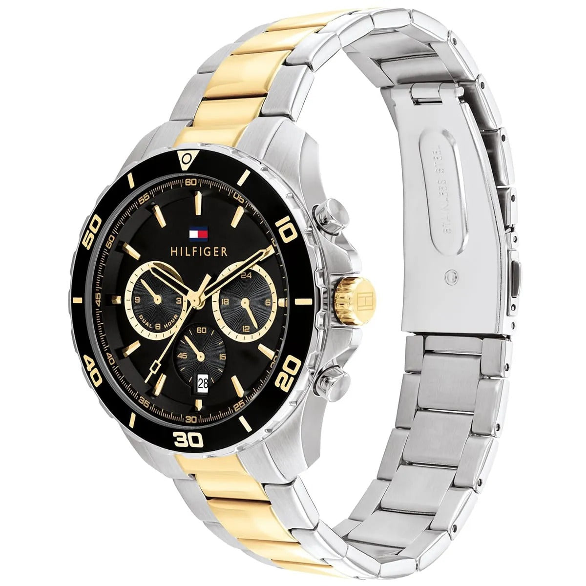 Tommy Hilfiger Montre Chronographe Bicolore Élégante Homme