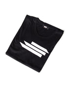 T-shirt NOIR AVEC  TROIS LIGNES BLANC