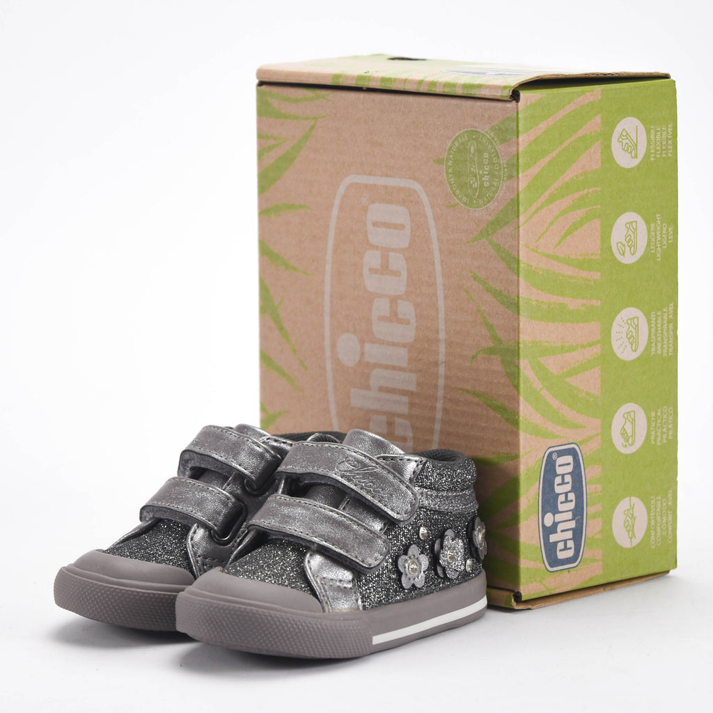 Chicco Baskets Pailletées à Scratchs Bébé Fille