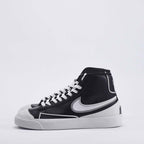 Nike Blazer Mid Sneakers Cuir Noir et Blanc Homme