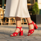 André Sandales à Talons Carrés Élégantes Femme