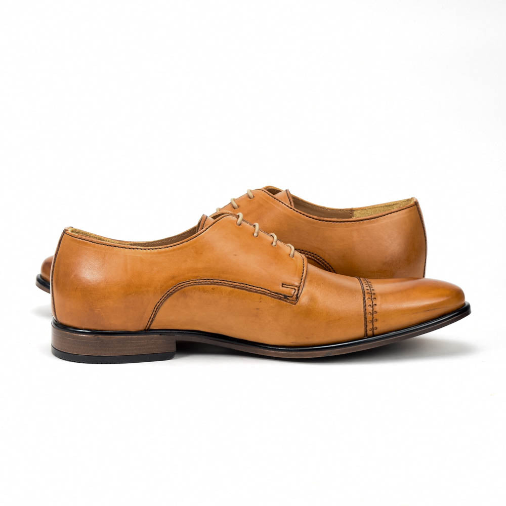 André Chaussures Richelieu Cuir Marron Élégantes Homme