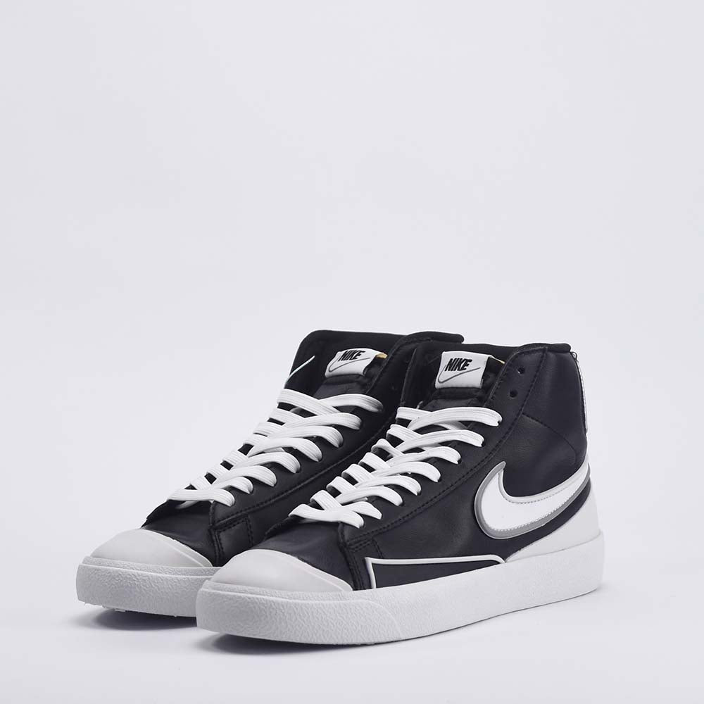 Nike Blazer Mid Sneakers Cuir Noir et Blanc Homme