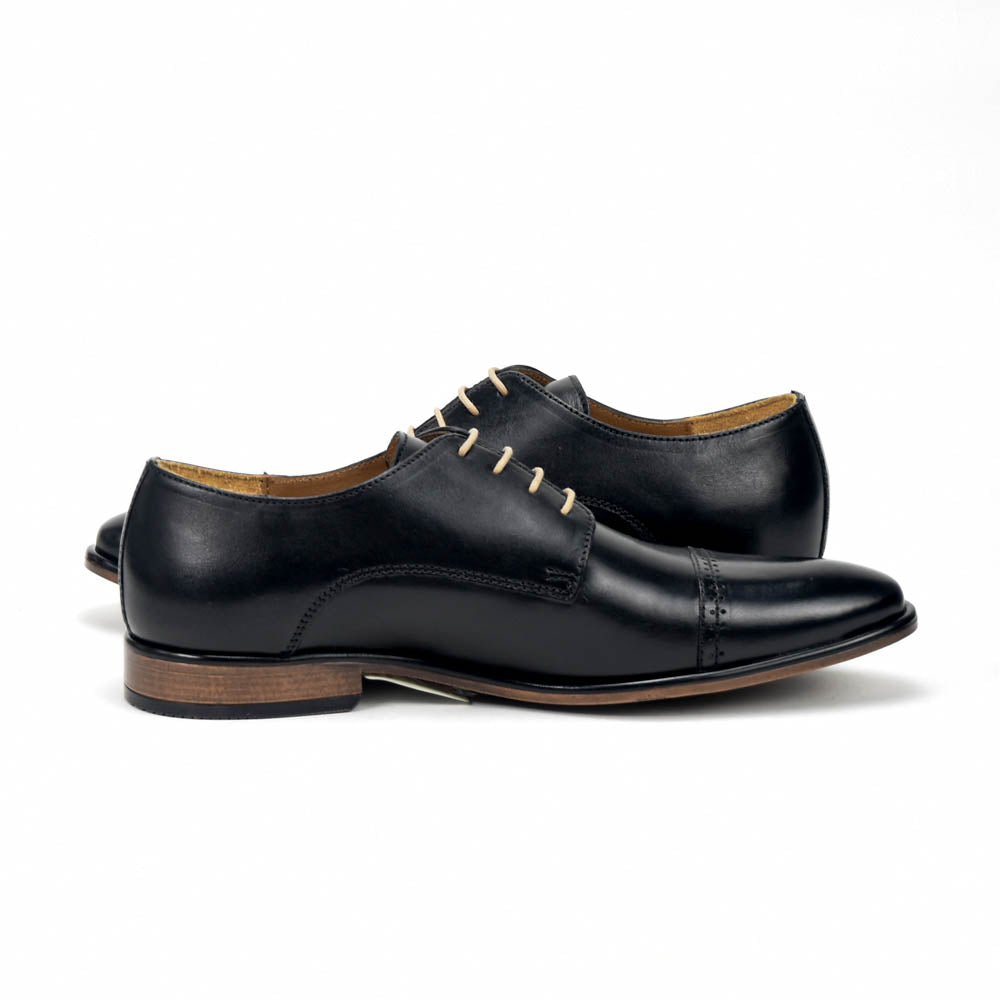 André Chaussures Richelieu Cuir Noir Élégant Homme