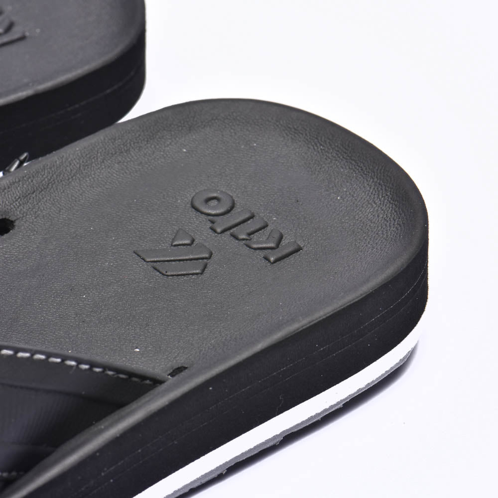 Kito Claquettes Tongs Confortables Noir Homme