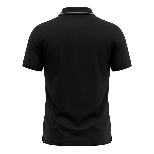 American College Polo Noir Élégant Homme