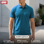 Kimland Polo Homme Bleu Élégant et Confortable