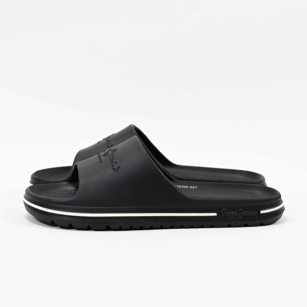 Pepe Jeans Claquettes Logo Noir Confortable Homme
