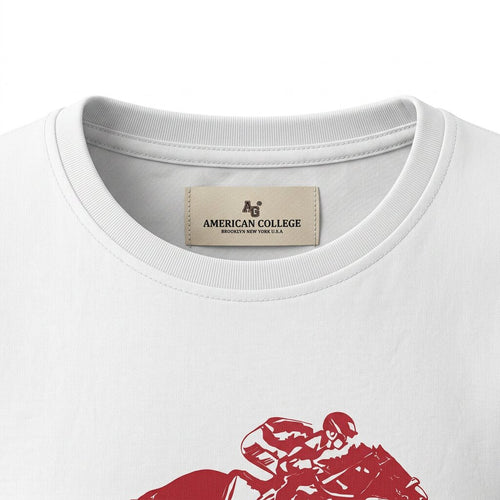 American College T-shirt Imprimé Style Sportswear Homme